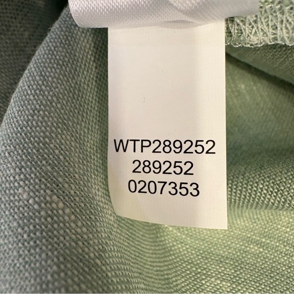 NWT J.Jill Pure Jill 100% Linen 3 Button Front Tunic Blouse Sage Green Sz MP - Picture 11 of 14
